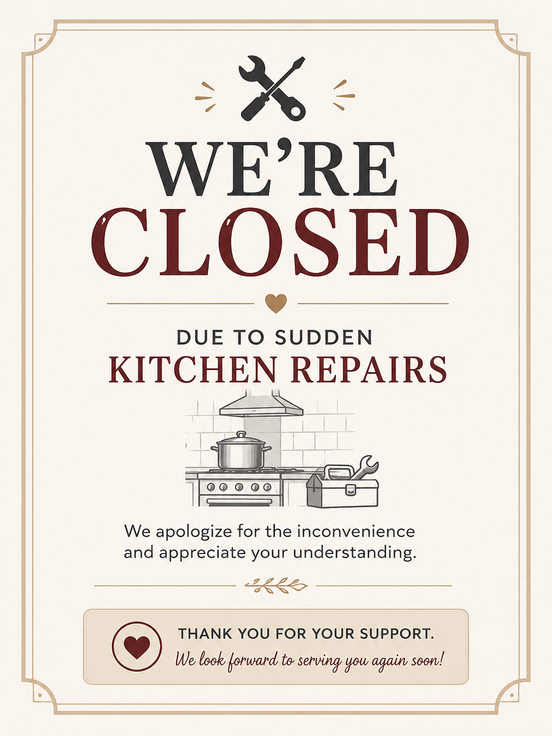 Temporary Closure Notice